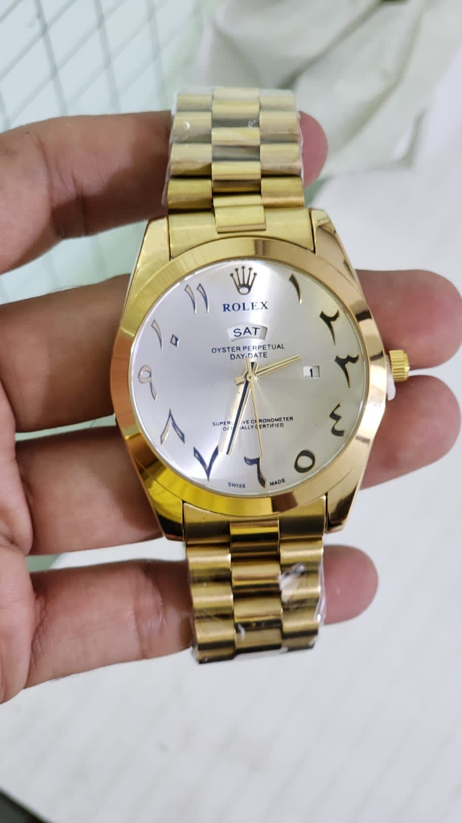 Lor Gold Chain White Dial Day Date Men Watch 901342