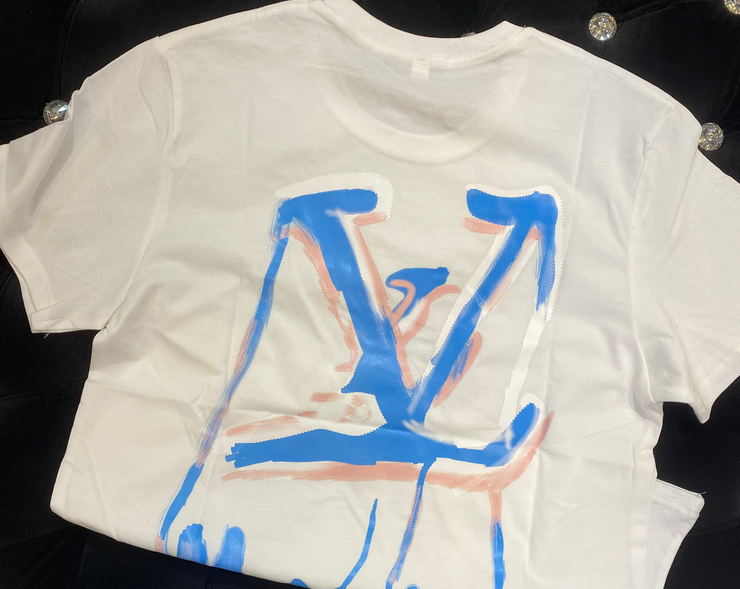 UOL VL White Colour With UOL VL Multi Colour And Back Print  Lycra Cotton Fabric TShirt 781484