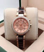 Copper Brown Chain Copper Dial Ladies watch