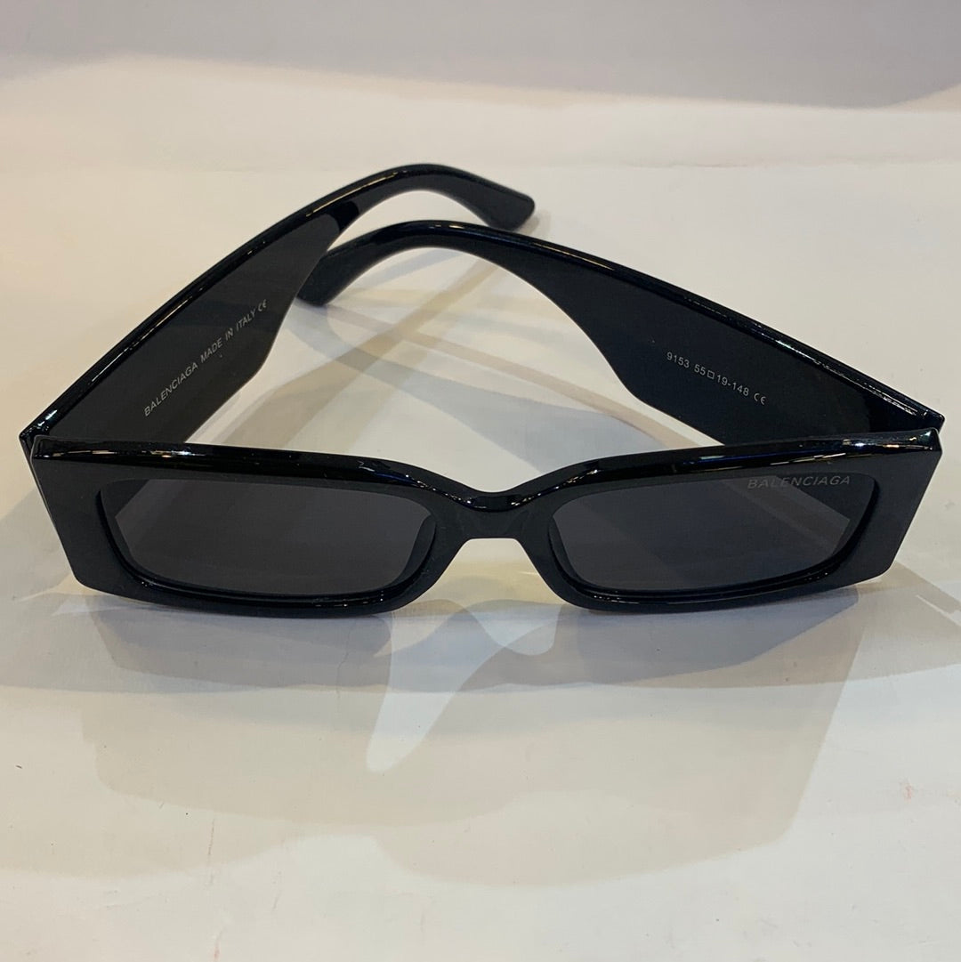LAB Black Frame Black Shade Unisex Sunglasses 9153 55 19-148