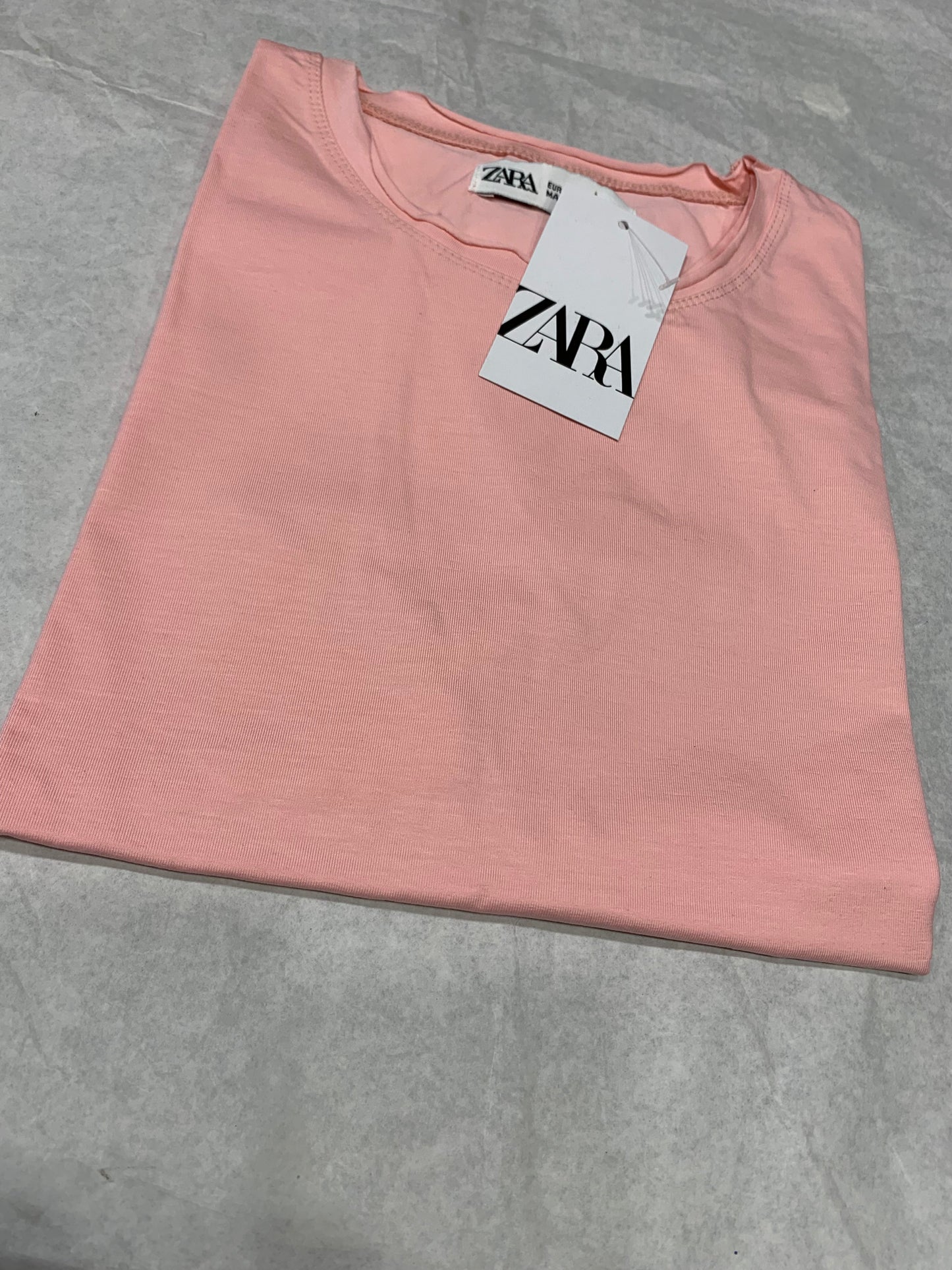 Zr Peach Color Plain Half Sleeve tshirt 18874