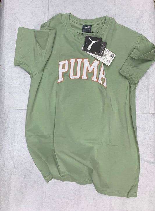 MUP Green Colour With Mup Puff Print Lycra Fabric Tshirt 50121