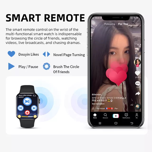 HW8 Max Smart Watch Bluetooth Calling Wireless Charging Wearfit Original with 1.99 Full Screen