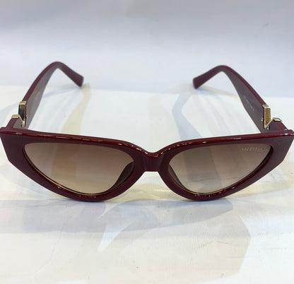 LAV Maroon Frame Brown Shade Sunglasses 923 54 17-146