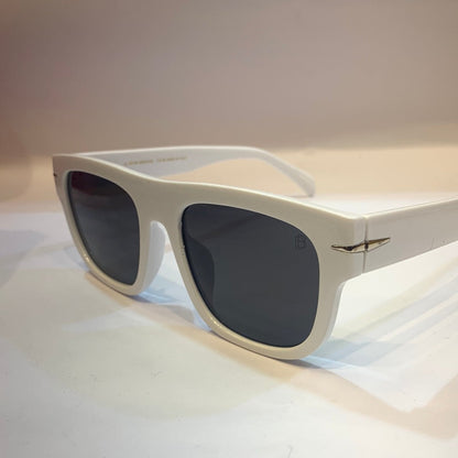 VID White Frame Black Shade Unisex Sunglass B2206 60 15 145