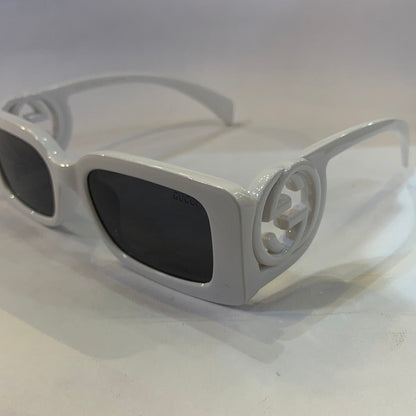 CUG White Frame Black Shade Unisex Sunglass