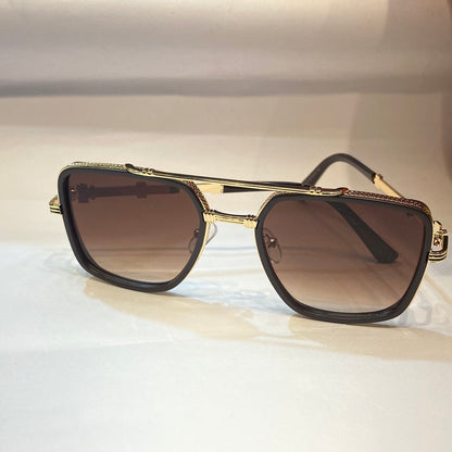 LAB Gold Frame Brown Shade Unisex Branded Sunglasses H5592 C5 57 15-140
