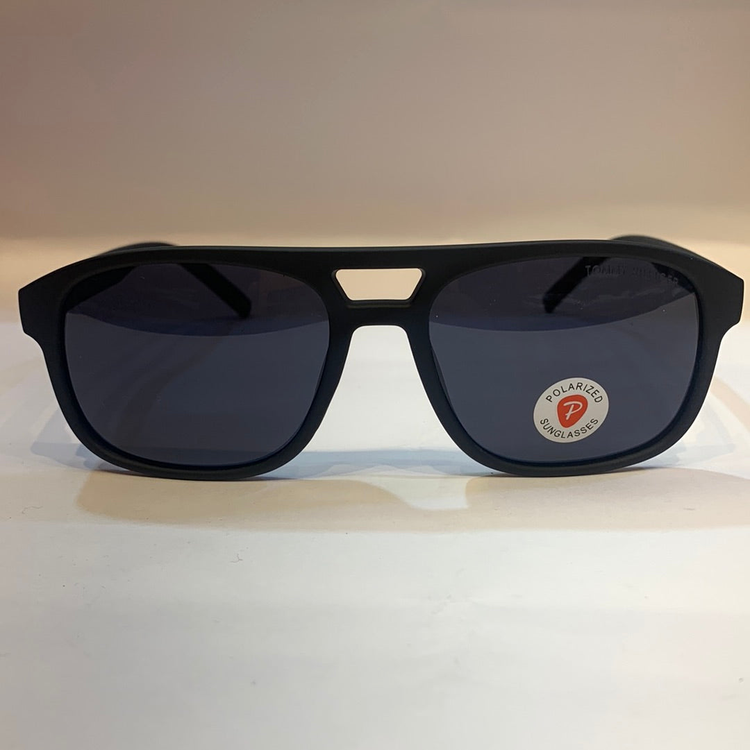 Mot Matte Black Frame Black Shade Unisex Sunglass P2303 56 16-135