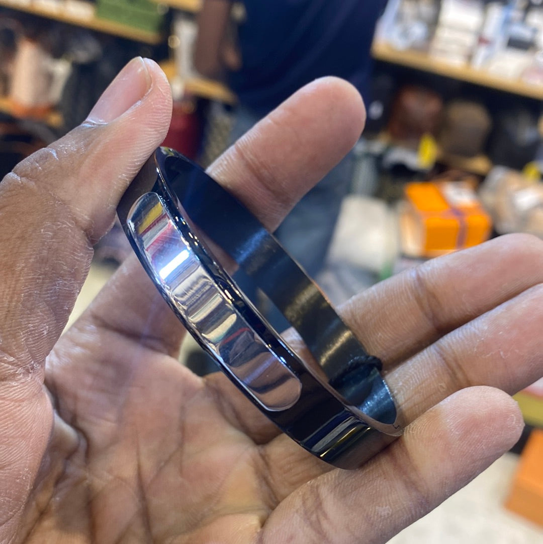 Black Sliver Color Premium Quality Kada Bracelet 502431