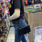 Black Crocodile Sling Bag with Chain Sling Belt 10899