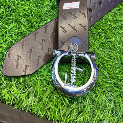 Brown Grey Genuine Leather 900239