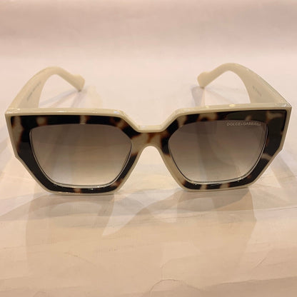 LOD DG White Leopard print Frame Green Shade Sunglass 8291 57 18-142