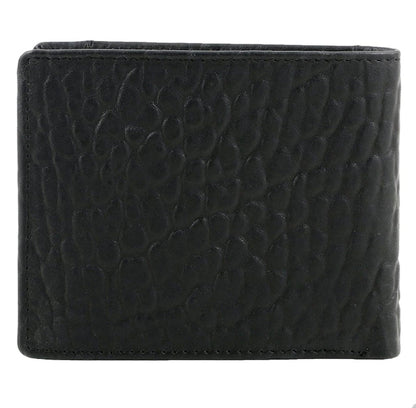 BLACK LEATHER BIFOLD Men Wallet