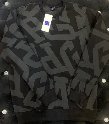 PAG Black Colour With G Print Imported Fabric Sweatshirt