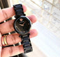 Black Chain Black Dial Ladies Watch