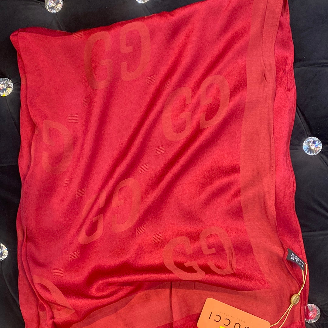 Cug Red Colour Cug Print Heavy Quality Muffler  9357