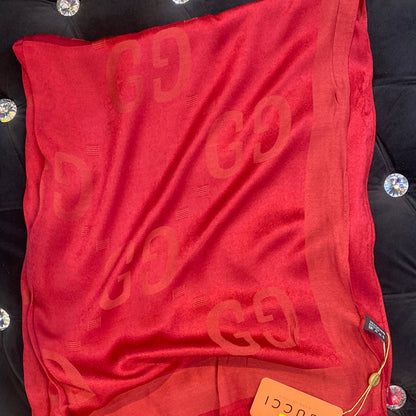 Cug Red Colour Cug Print Heavy Quality Muffler  9357