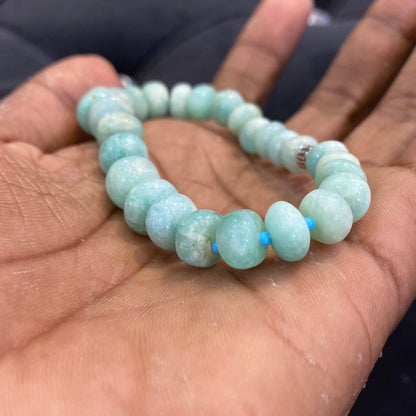 Amazonite Beads Stretchable Bracelet Natural Stone Bracelet