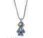 Sliver Spaceman Astronaut Pendant Necklace Chain 50264