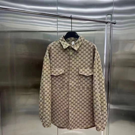 CUG Brown Colour With GG Print Premium Quality Shirt 1105043