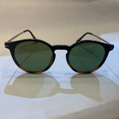 VAD Glossy Black Brown Frame Green Shade Unisex Sunglasses UM1898 C6 51 22-145