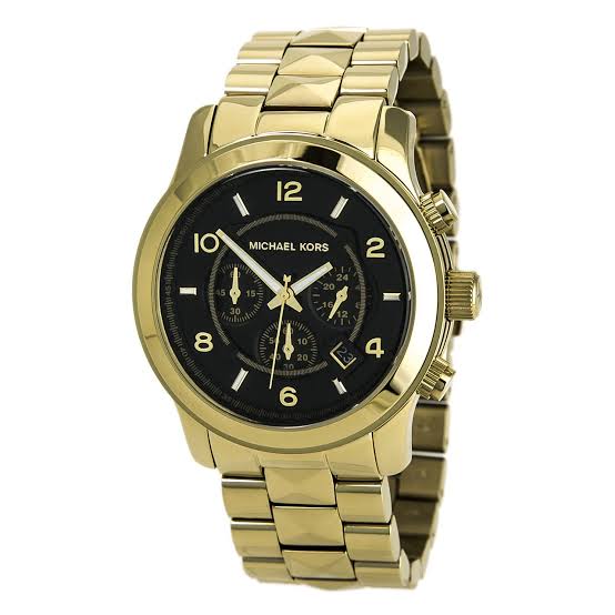 Cim gold chain  black dail corono working watch 401255