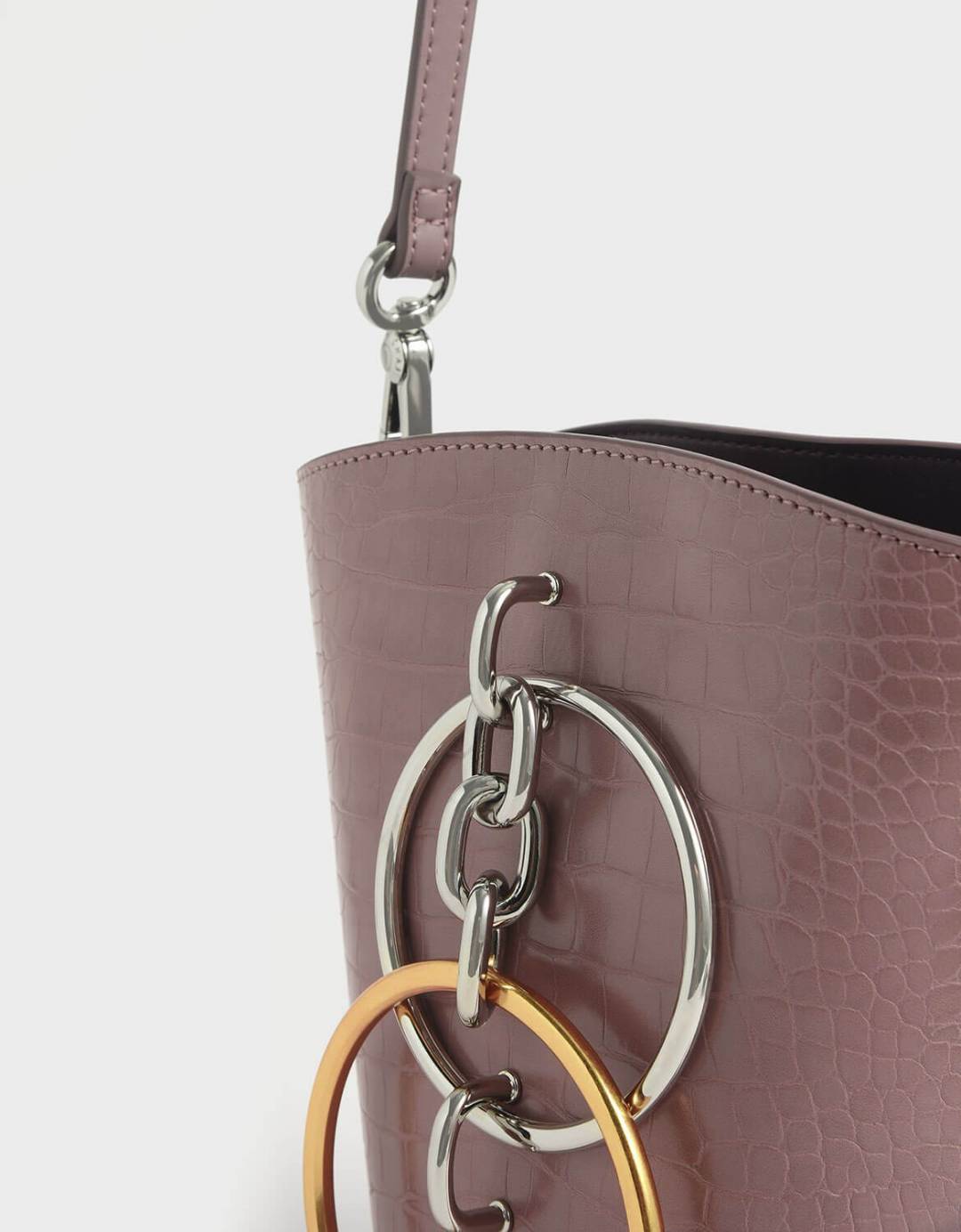 Purple Colour Charles & Keith Ladies Hand Bag