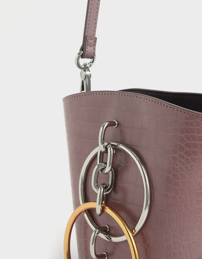 Purple Colour Charles & Keith Ladies Hand Bag