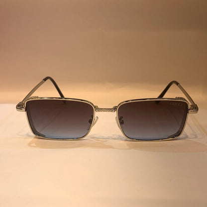 CUG Sliver Frame Black Shade Small Frame Unisex Sunglass 2252