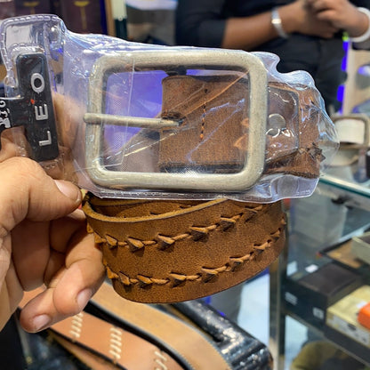 Punk Designer Genuine Leather Belt for Him  11379