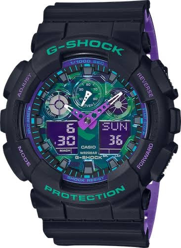 HSG GSH Black Purple Water Rasistant Sports Watch With Orignal Box