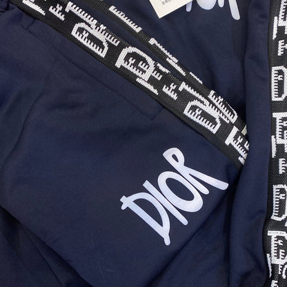 Navy Blue Colour OID With Logo Text Sleeve Tracksuit Combo 9137