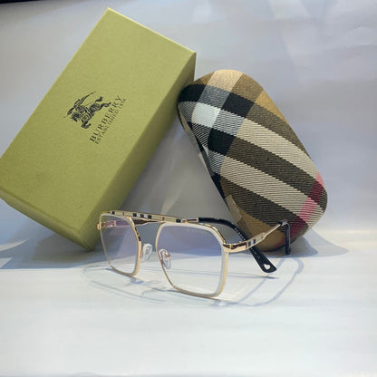 Bur rub Glossy Gold Frame white Shade Unisex Sunglass 5003 52 18 143