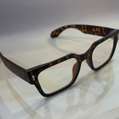 RAM Matte Leopard Print Frame Transperent Shade Unisex Sunglasses 66806 52 21-145