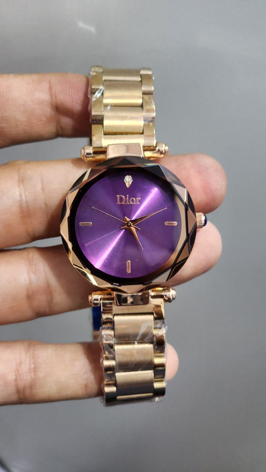 Oid Copper Chain Purple Dial Ladies Watch 901237