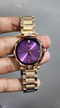 Oid Copper Chain Purple Dial Ladies Watch 901237