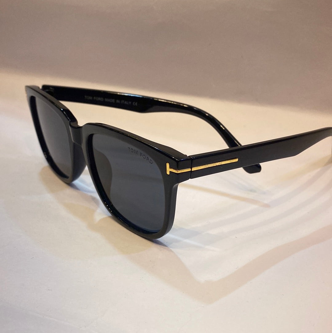 MOT Black Frame Black Shade Unisex Branded Sunglasses FT0775 5220 145