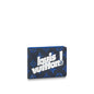 Branded Luxury Italian Leather Wallet Model Silk Screen Blue 60223001