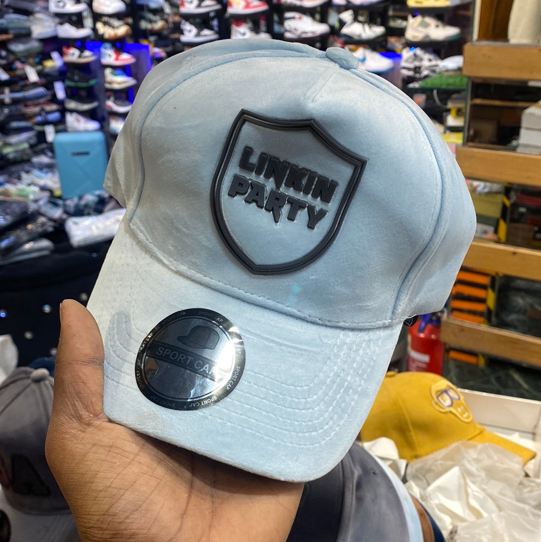 Party Blue Colour Velvet Fabric Premium Quality Cap 13214