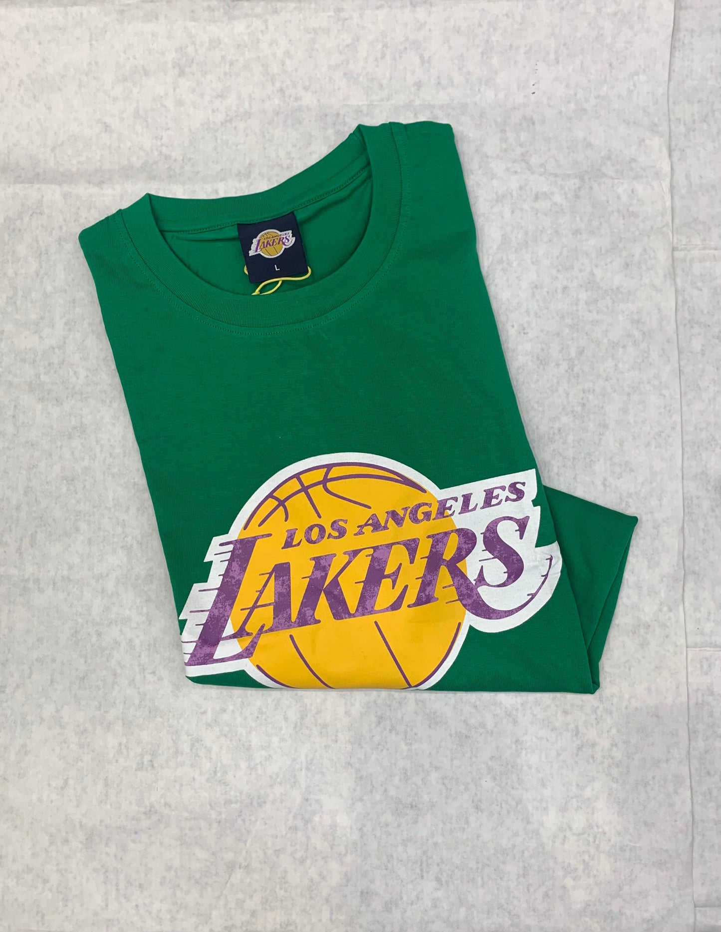 Lakers Green Colour With Front Print Drop Shoulder Tshirt 50152