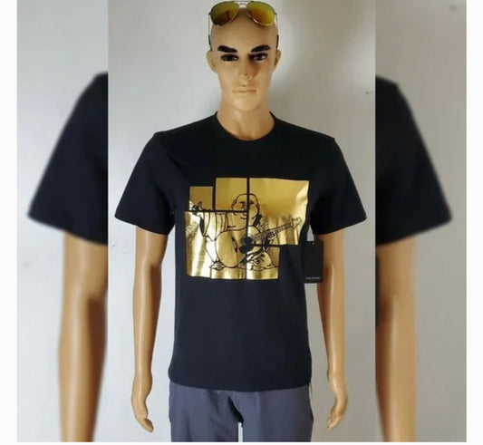 TRUE RELIGION BUDDHA FOIL PANE SS TEE MEN'S SHORT SLEEVE CREW NECK 110390