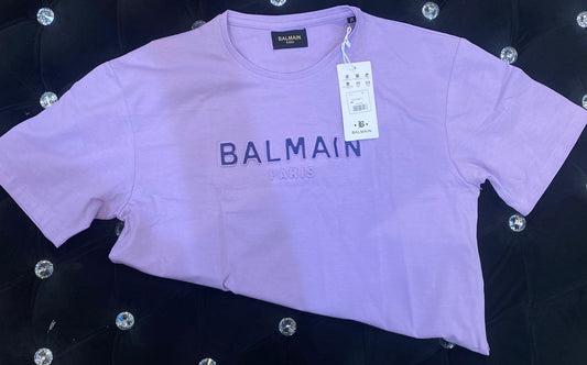 LAB Purple Colour With Lab Print Lycra Fabric TShirt 123453
