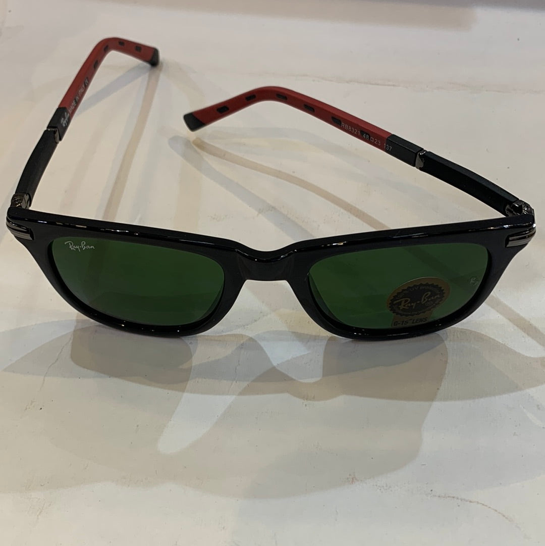 YAR RB Black Frame Green Shade Unisex Sunglass RB8321 48 23 137