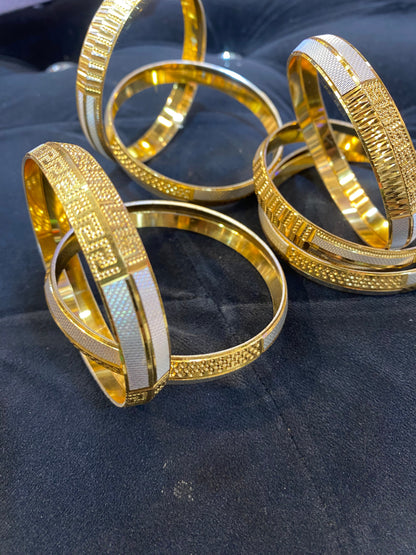 Gold Silver Unisex Bangel Kada 130004