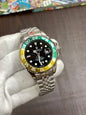 Lor Silver Chain Green Yellow Ring Black Dial Automatic Men Watch 901367