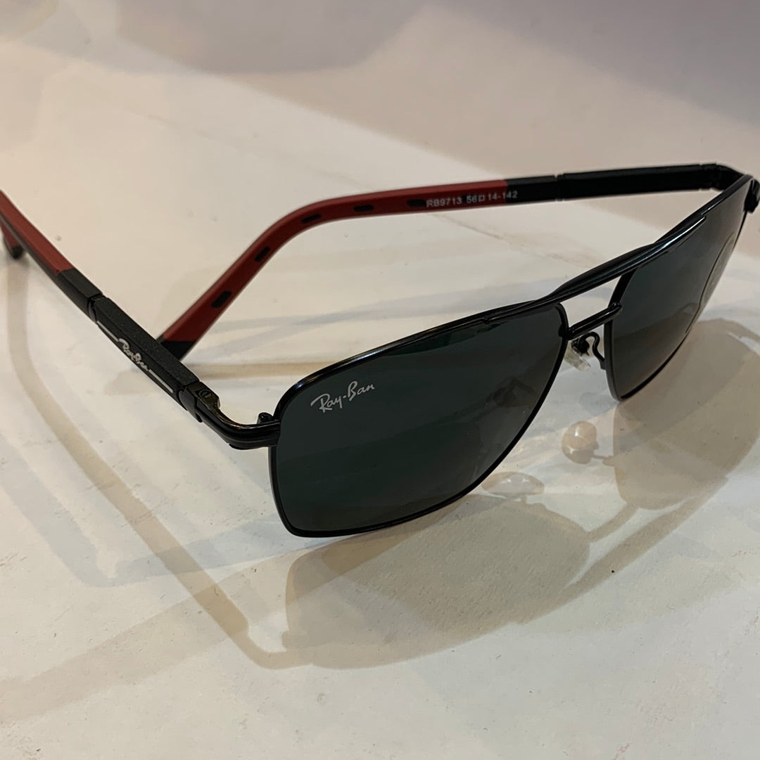 YAR RB Black Frame Black Shade Unisex Sunglass RB9713 56 14-142