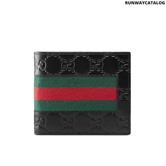 CUG Branded Luxury Italian Leather Wallet Model Black Ribbon 60223064