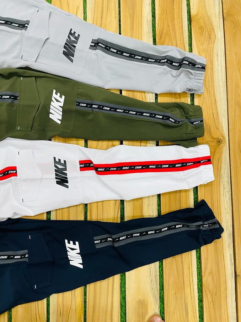 Olive Green Colour Kin Nik Stripe Print Ns Lycra Lower 110043