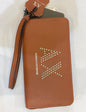 MRA Multiple Colour With Studded Genuine Leather Ladies Clutch 074406