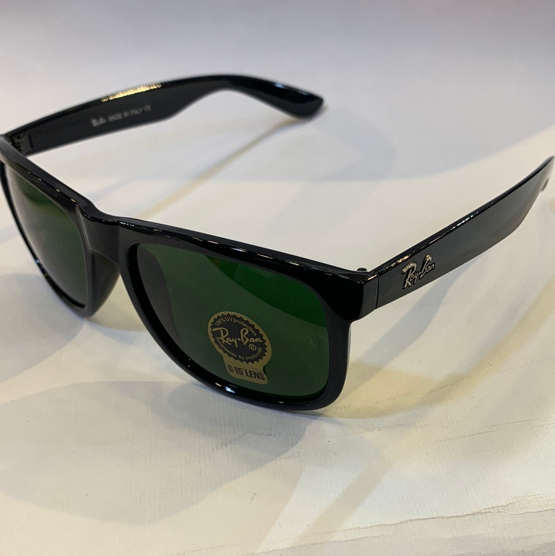 YAR RB Glossy Black Frame Green Shade Sunglasses RB4165 855/8G 2N